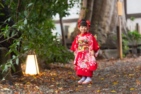 川越氷川神社・七五三写真｜赤いうさぎさん