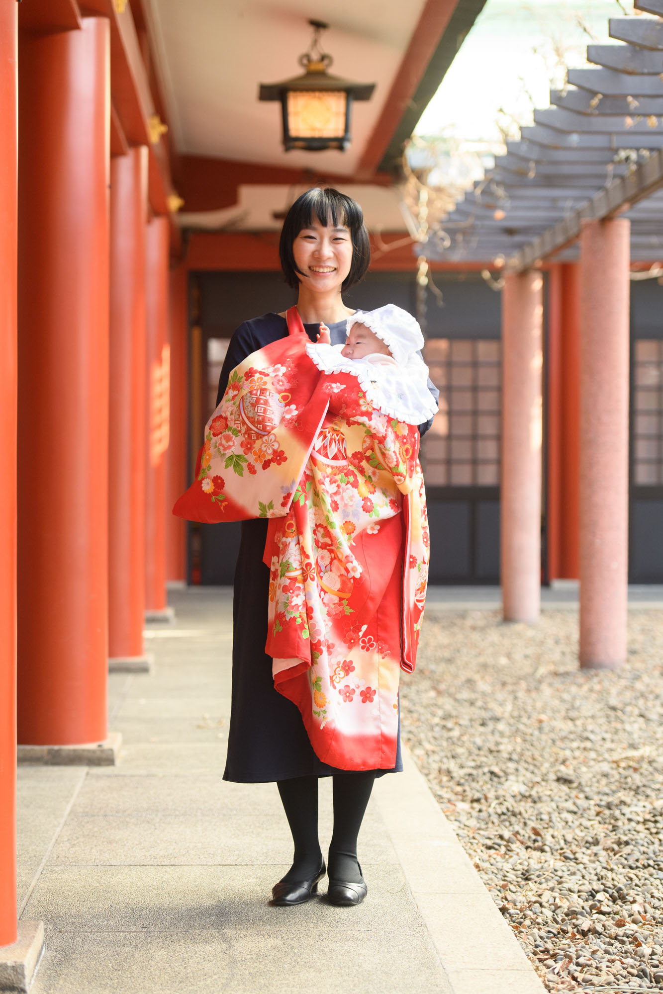 冬の赤坂日枝神社でお宮参り、出張撮影で撮る写真のポイント