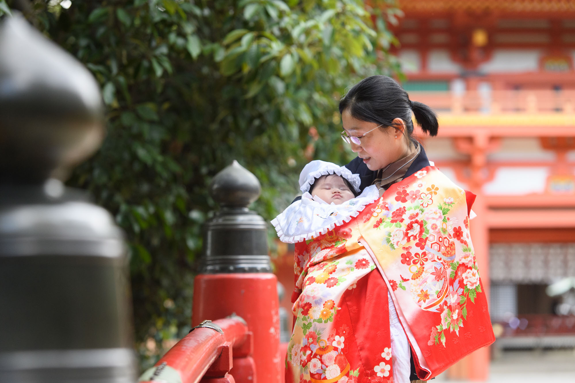 大宮氷川神社のお宮参り写真スポット神池の写真