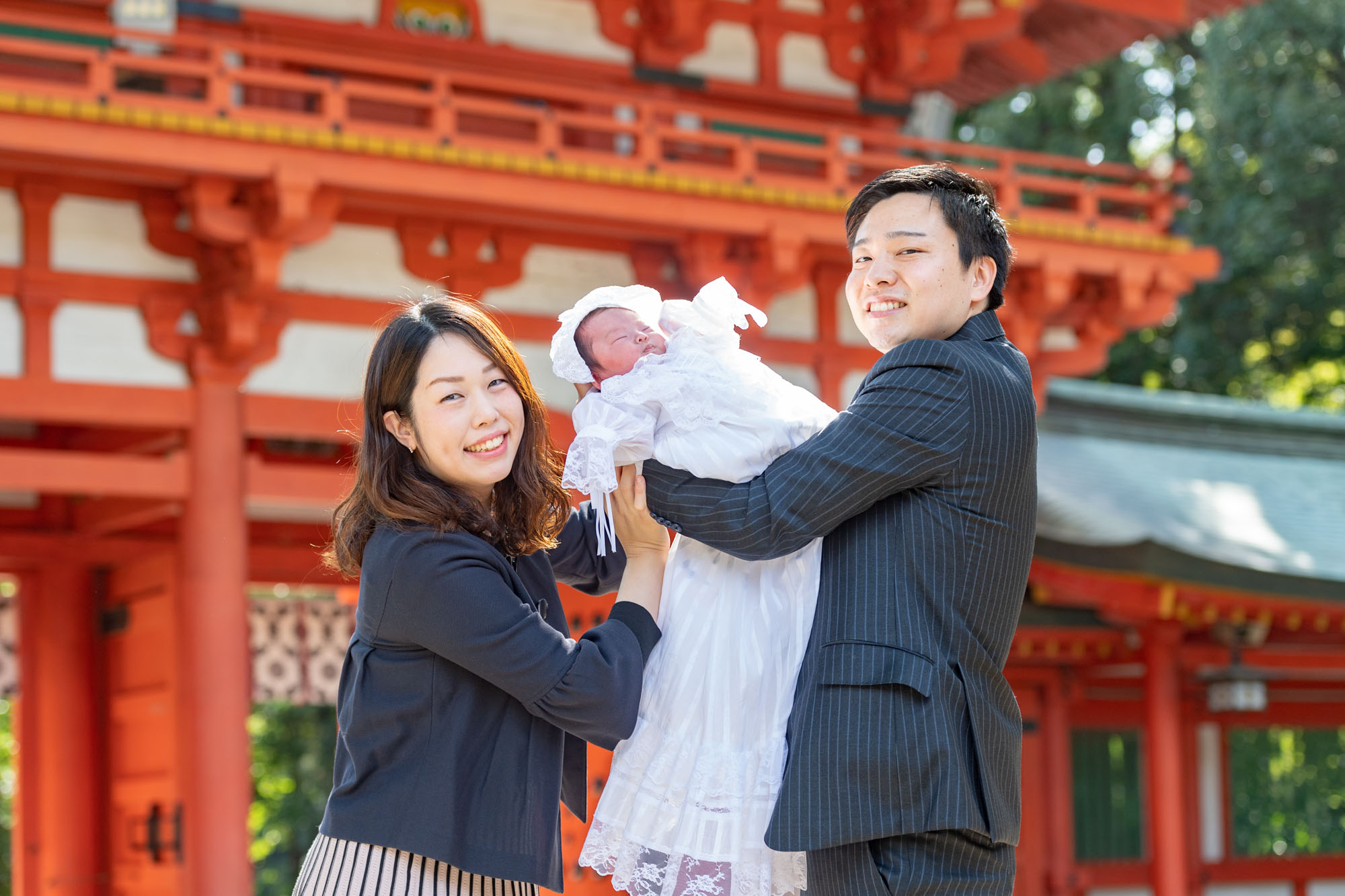 大宮氷川神社のお宮参り写真スポット参道の写真