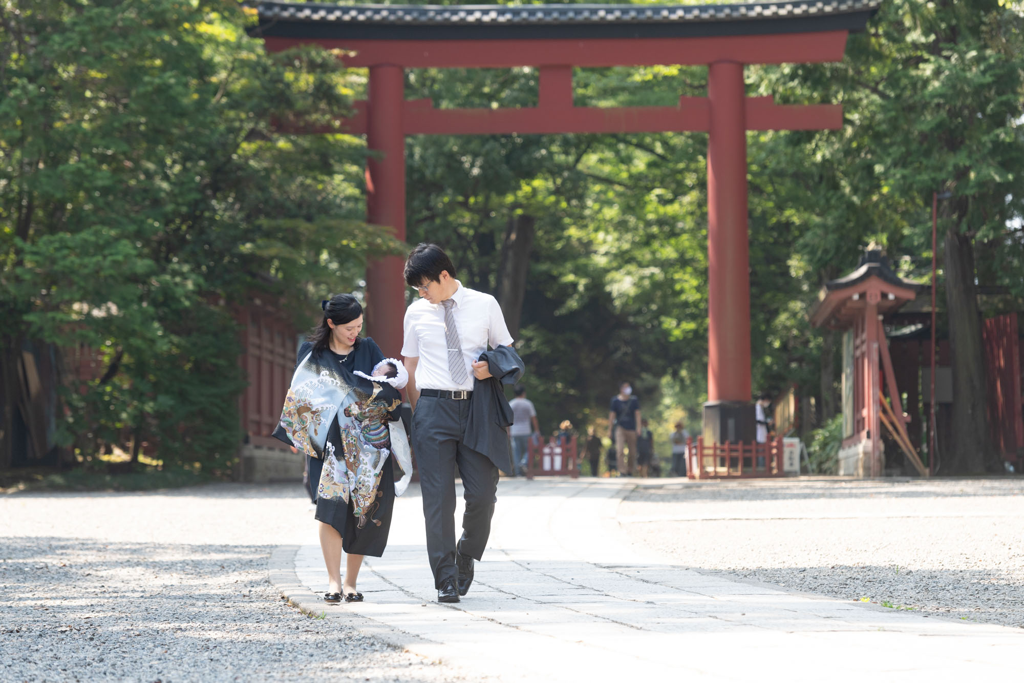 大宮氷川神社のお宮参り写真スポット参道の写真