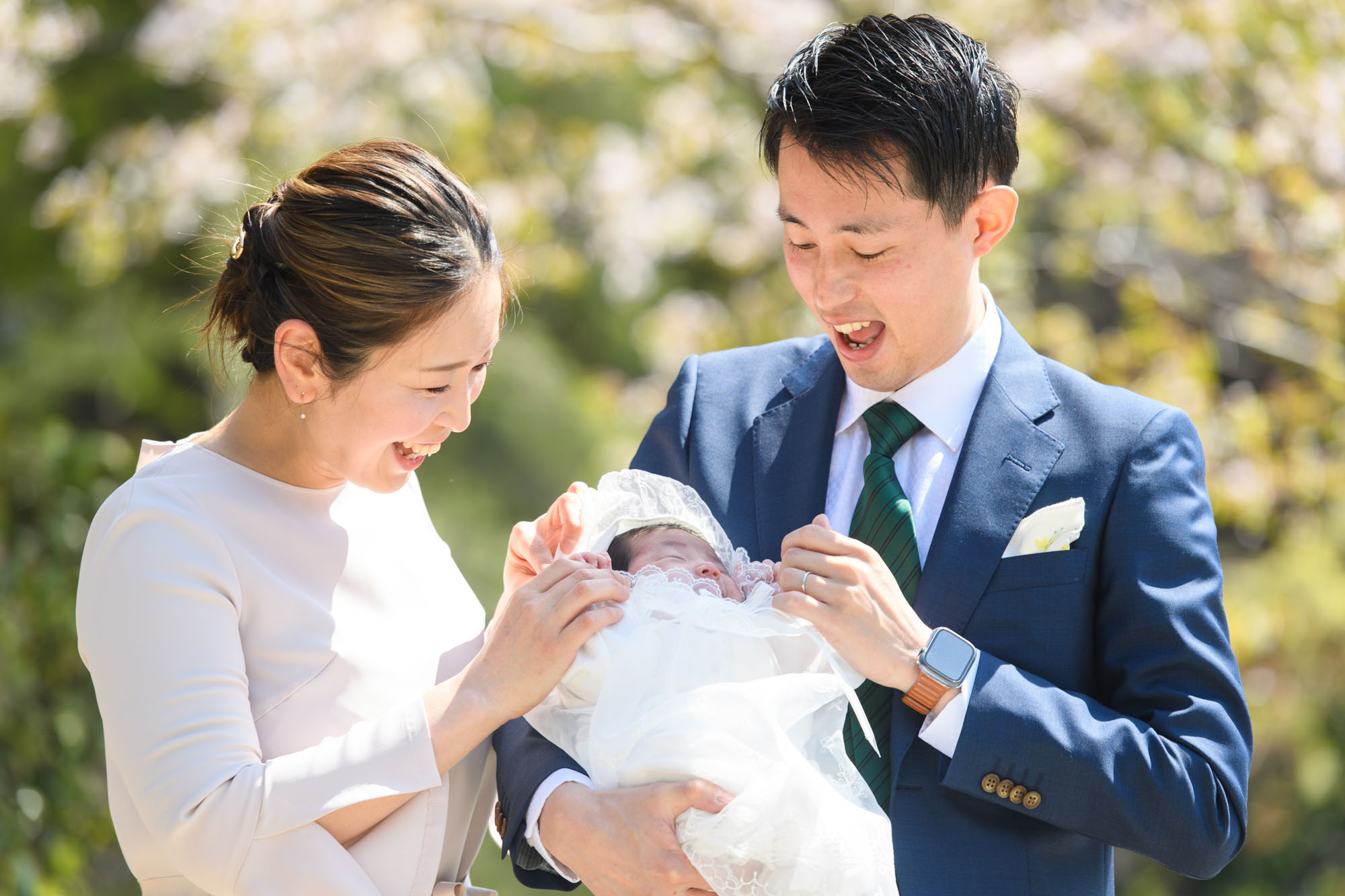 境内でのお宮参り撮影