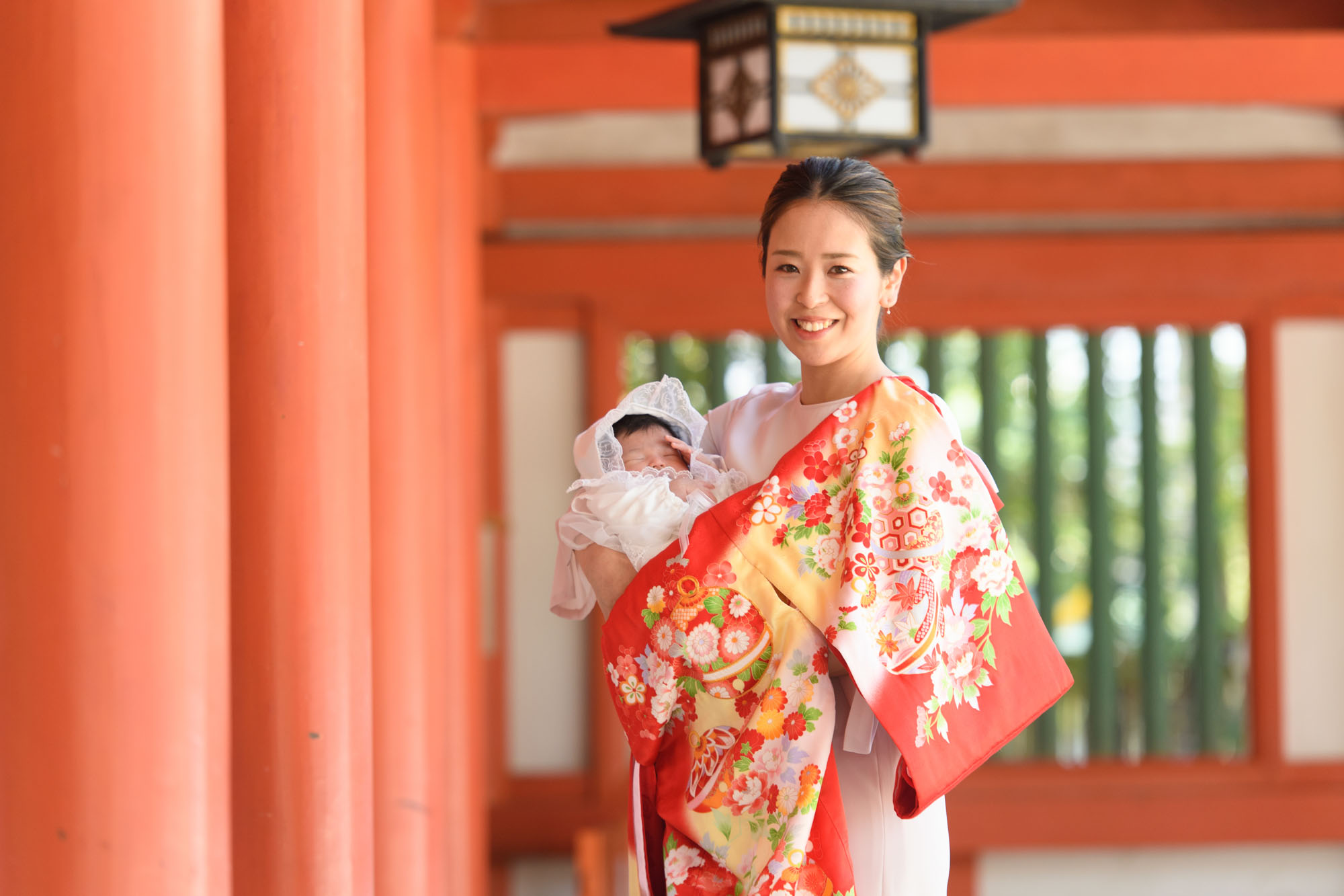 大宮氷川神社のお宮参り写真スポット回廊の写真