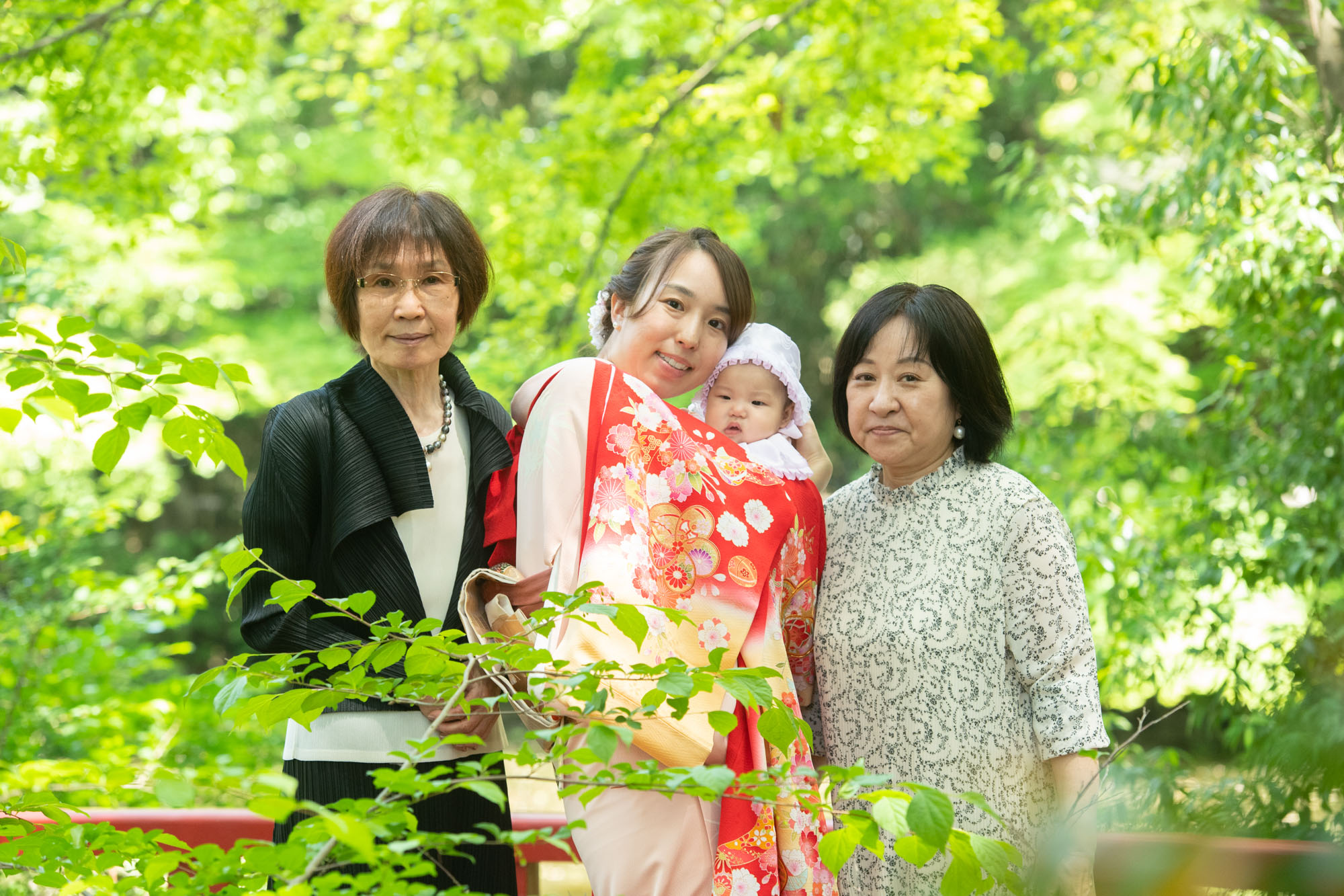 大宮氷川神社、祖父母とお宮参りの写真