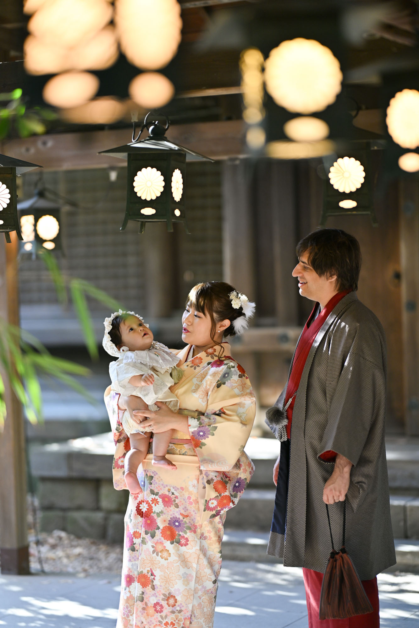 画像 川越氷川神社で撮影したお宮参りの家族写真