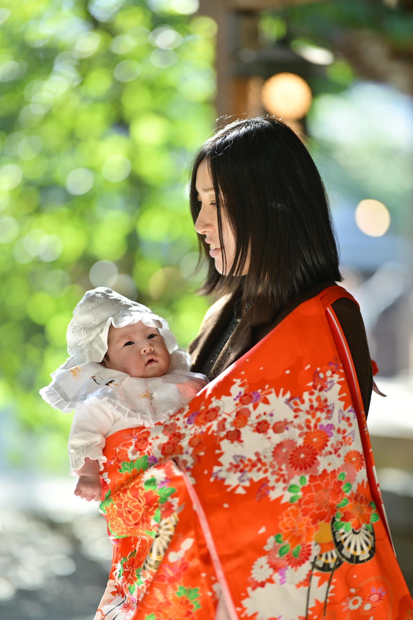 画像 川越氷川神社で撮影したお宮参りの家族写真