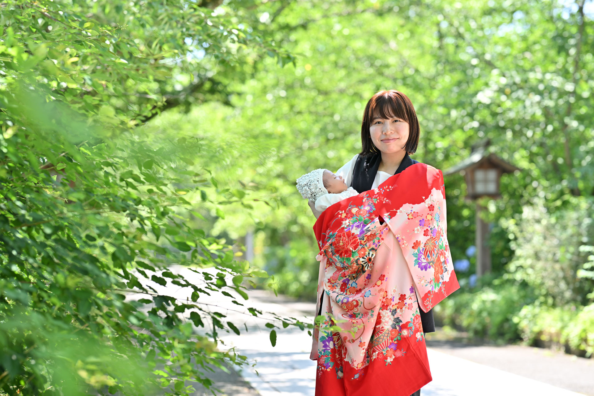 お宮参りの日の家族の想いを残す写真