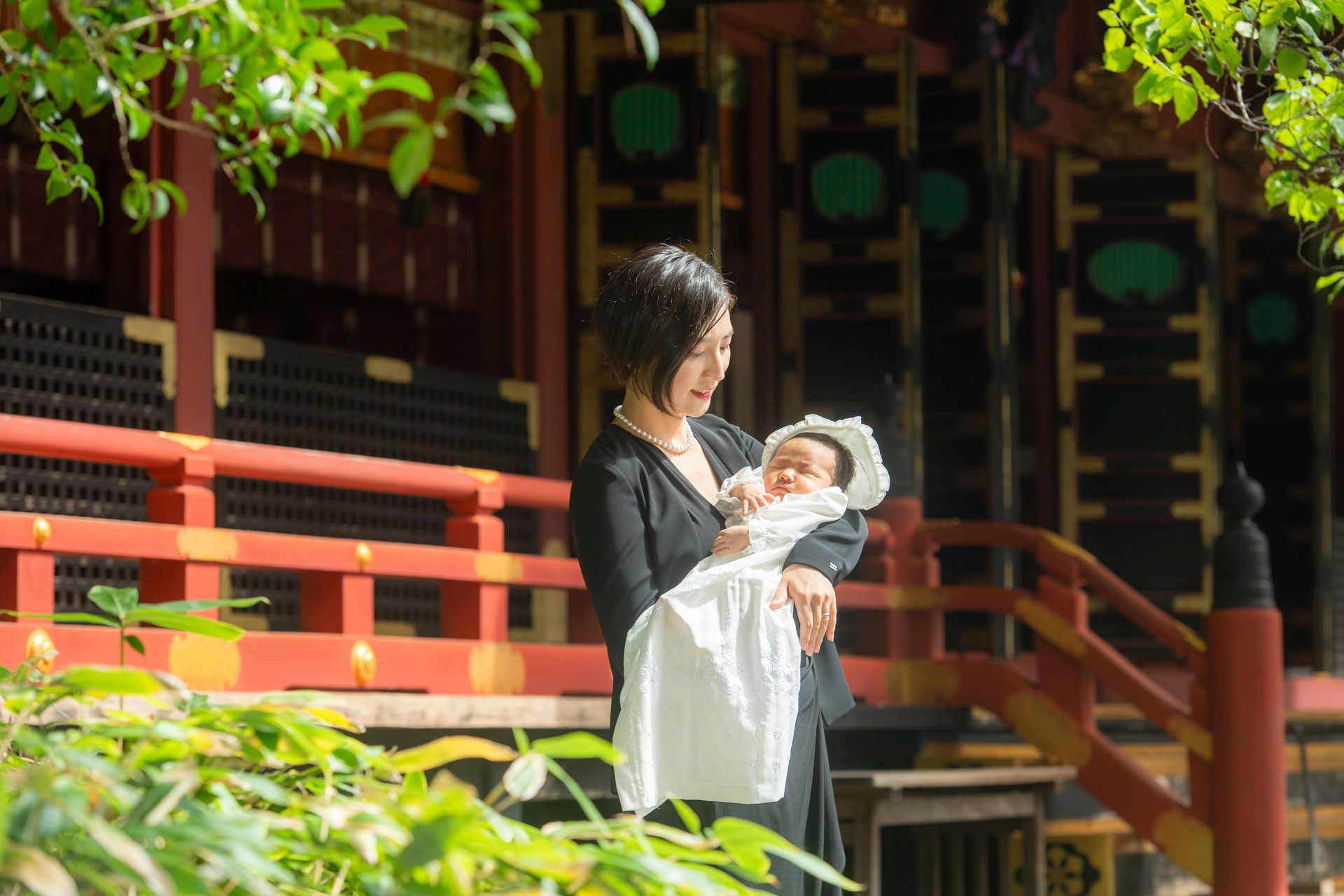 根津神社でお宮参り出張撮影｜東京都文京区の写真