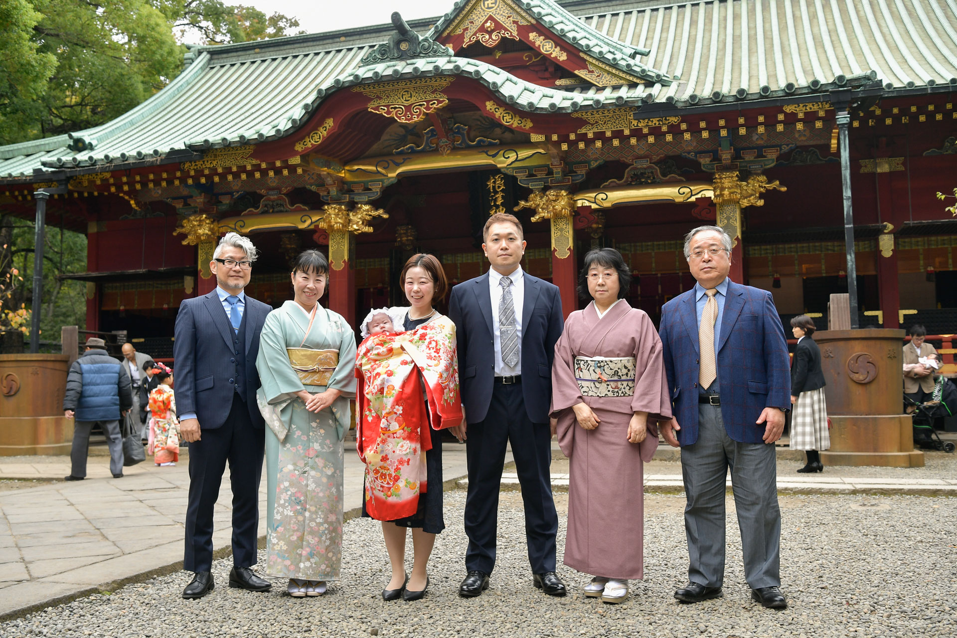 根津神社でお宮参り出張撮影｜東京都文京区の写真