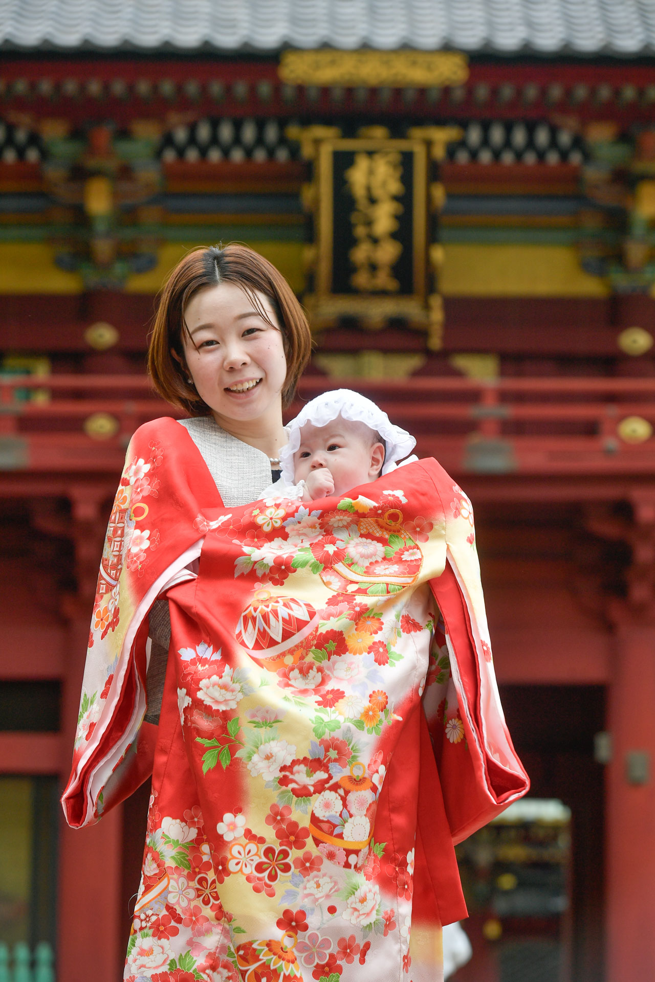 根津神社でお宮参り出張撮影｜東京都文京区の写真