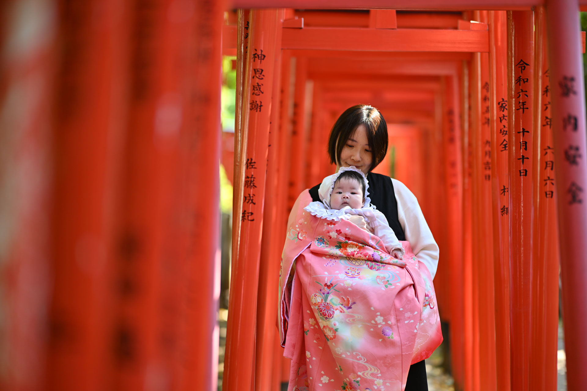 根津神社でお宮参り出張撮影｜東京都文京区の写真