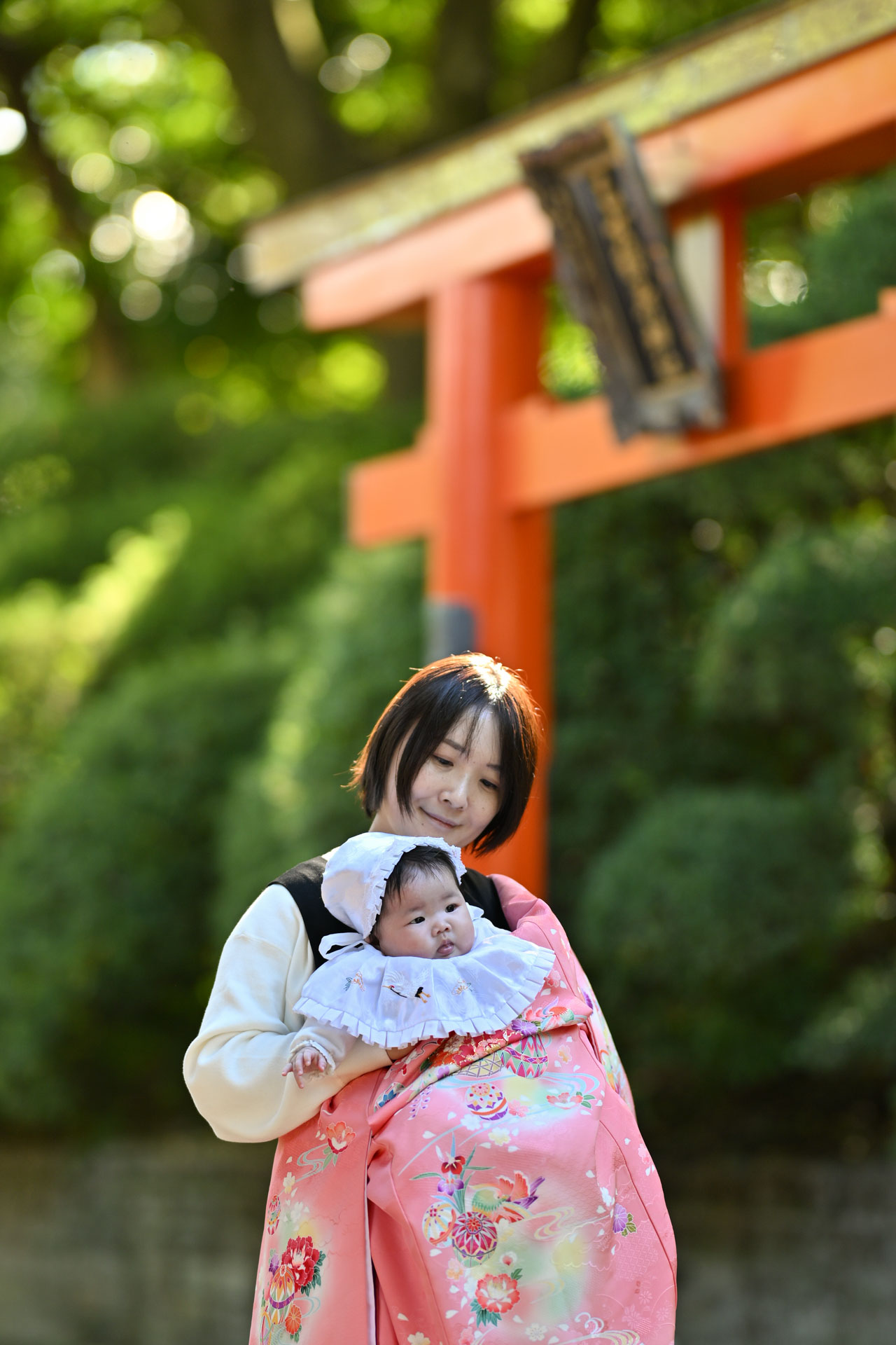 根津神社でお宮参り出張撮影｜東京都文京区の写真