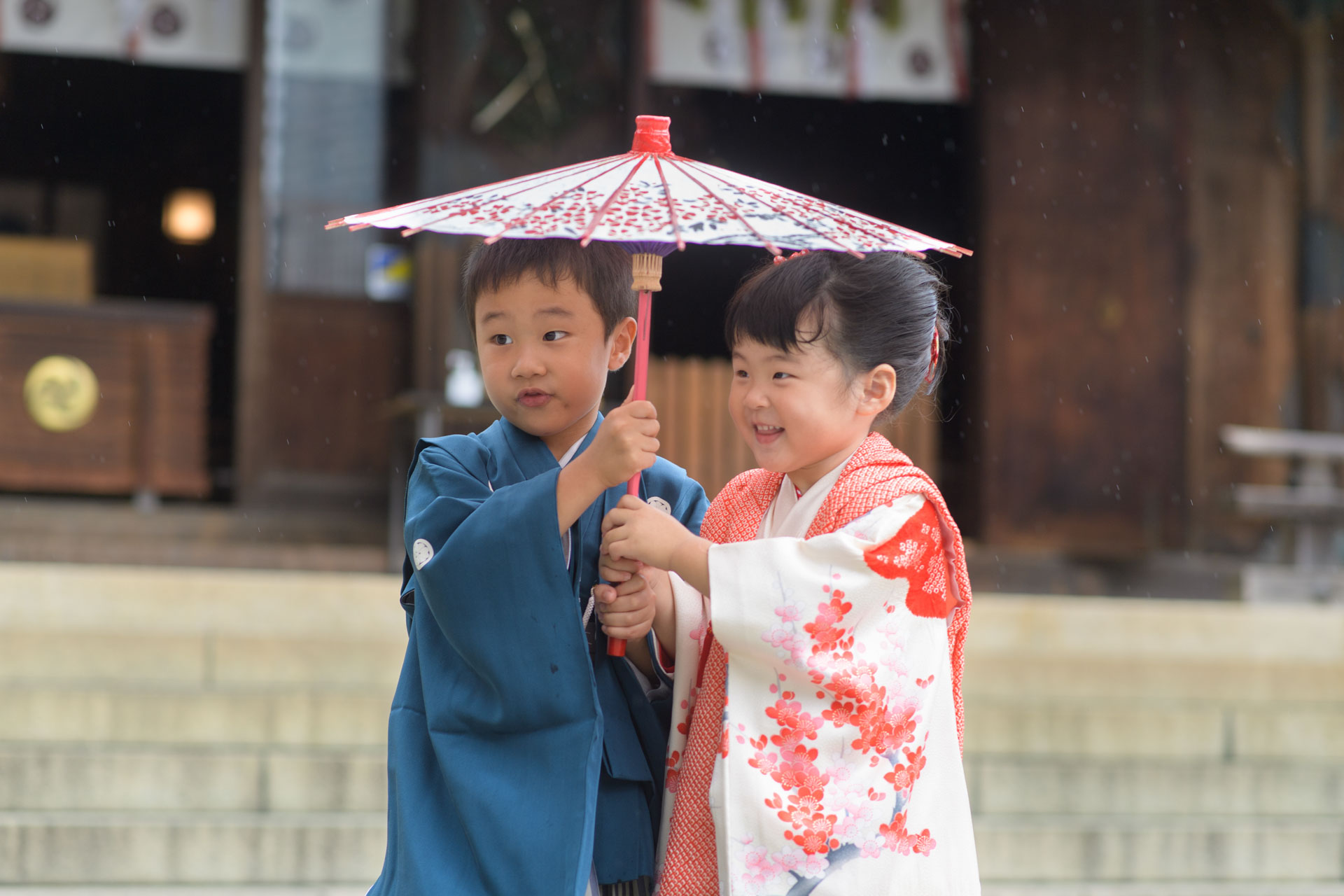 所澤神明社の七五三｜3人兄弟とご家族みんなでにぎやかな一日の写真